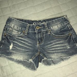 Cut off denim shorts